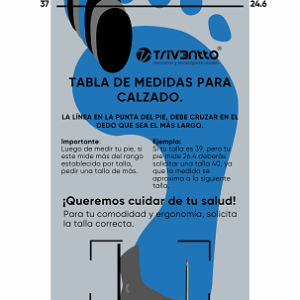 Tabla medidas calzado